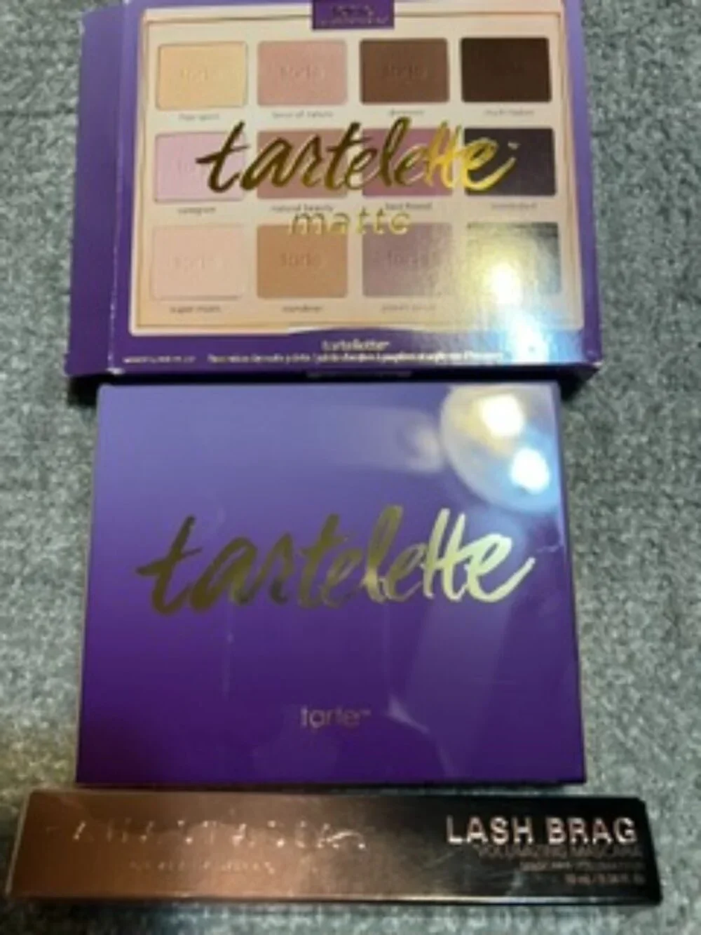 NWT Tartelette Matte 12-Pan Eyeshadow Palette & Anastasia Black Lash Mascara